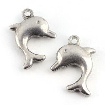 

Dolphin 304 Stainless Steel Pendants Stainless Steel Color 17x13x4mm Hole 15mm