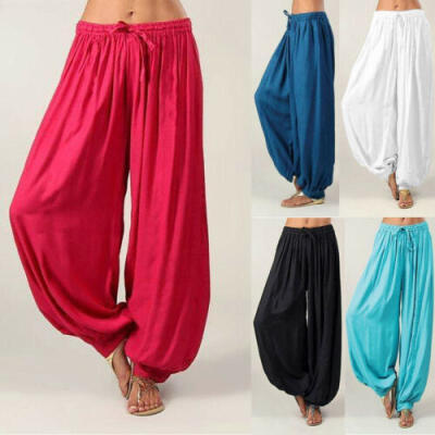 

Women Ladies Casual Cotton Yoga Dance Long Pants Slacks Bloomers