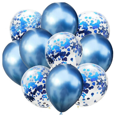 

10pcsset Confetti Balloon&Metallic Balloons Mixed Amazing Shinning Sight for Your Party Wedding Bedroom Decoration