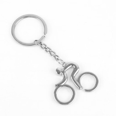 

Silver Metal Bicycle Bike Cycling Riding Keychain Keyring Keyfob Key Chain Ring