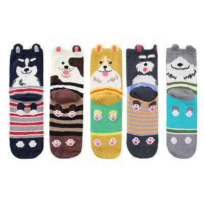 

5 Pairs of Mixed Women Cotton Socks Breathable Comfortable Middle Tube Socks Casual Socks One Size