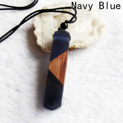 

Fashion Women Men Necklace Handmade Vintage Resin Wood Necklaces Pendants Long Rope Wooden Necklace Jewelry
