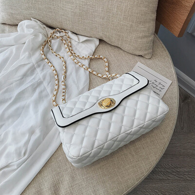 

Linger chain small bag summer ins fashion lock womens bag new 2019 simple one - shoulder oblique satchel