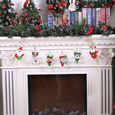 

New Fashion Christmas Decorations Mall Home Office Window Bell Pull Flag Christmas Tree Pendants
