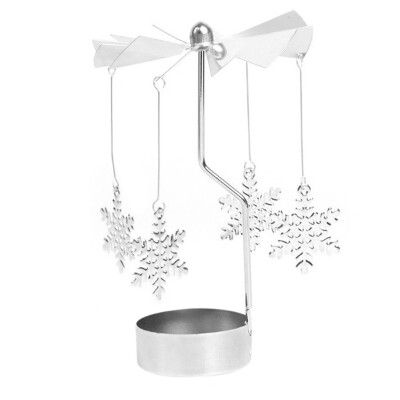 

Toponeto Hot Spinning Rotary Metal Carousel Tea Light Candle Holder Stand Light Xmas Gift