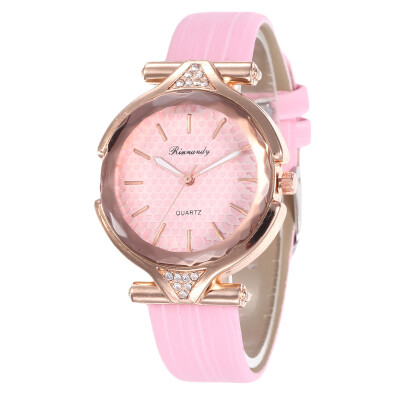 

New leather scale popular ladies watch wholesale student simple fashion watch