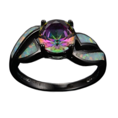 

Trade Black Gold Ring Jewelry Electroplating Opal Opal Black O Po OPAL Copper Jewelry