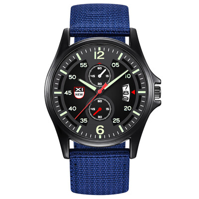 

Gobestart Military Nylon Waterproof Date Quartz Analog Army Mens Quartz Wrist Watches