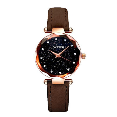 

Luxury Exquisite Fashion Star Quartz Watch Women Casual Bright Starry Sky Wristwatches