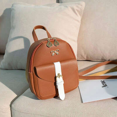 

Tailored Fashion Lady Shoulders Small Backpack Letter Purse Mobile Phone Messenger Bag
