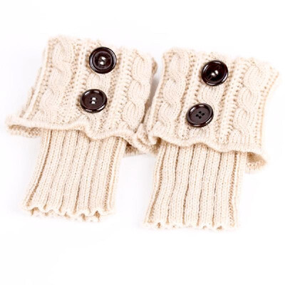 

Stylish Comfortable Calf Cover Warm Socks Set Winter Knitting Twist Calf Enveloped Short Sock