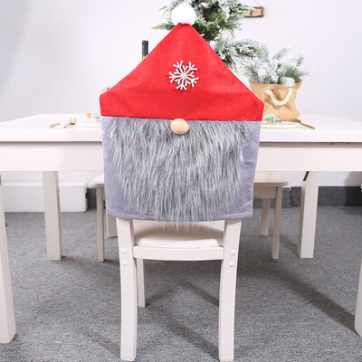 

Gobestart Party Christmas Decoration Santa Claus Table Red Hat Decor Dinner Chair Cover