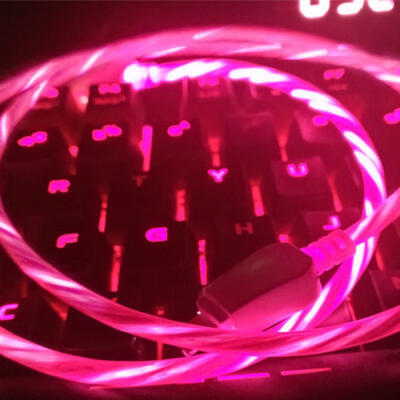 

LED Light Up Luminous Streamer Micro USB Type-C Lightning To USB Fast Charging Data Cable For IPHONE Android Phones-MICRO USB