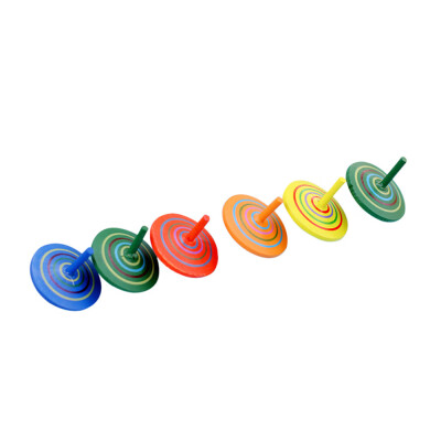 

YIWULA3Pcs Colorful Funny Handmade Painted Wood Spinning Top Wooden Toys Education Toy