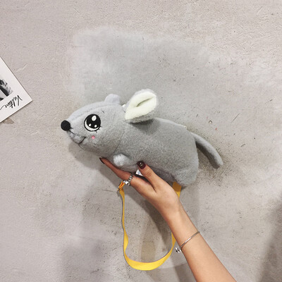 

Plush small bag female 2019 new fashion cute girl bag Korean version of the wild childrens student shoulder Messenger bag