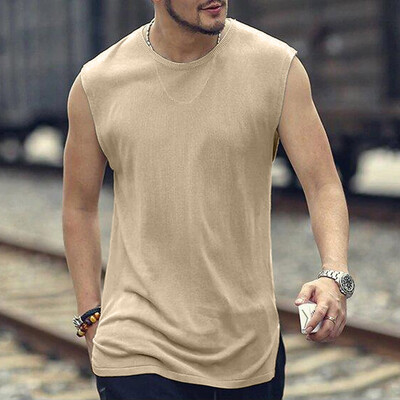 

Toponeto Fashion Mens Summer Casual Slim Patchwork Sleeveless Vest Tank Top Blouse