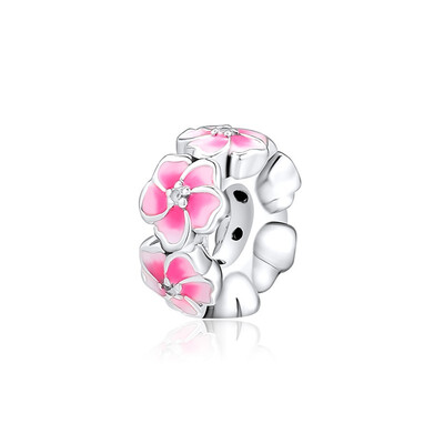 

CKK DIY 925 Silver Spacer BeadPlumeria Charm CK009 16512