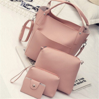 

2018 New Style Fashion Women Solid Zipper PU Leather Handbag Shoulder Bag Tote Purse Messenger Satchel Clutch