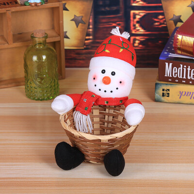 

Gobestart Merry Christmas Candy Storage Basket Decoration Santa Claus Storage Basket