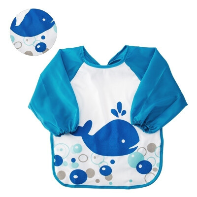 

Cute Baby Toddler Kids Long Sleeve Art Smock Bib Waterproof Apron