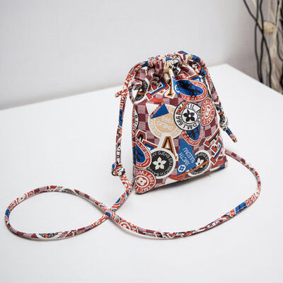

Women Casual Handbags Girls Print Harness Versatile Bag Messenger Drawstring Simple Retro Mini Shoulder Bags
