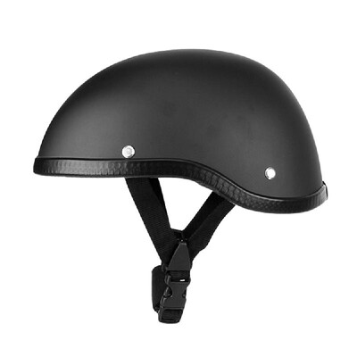 

Retro Style Motorcycle Half Helmet ABSCotton Plastic Cap- Bright Black for Motorcyclist Biker RidderOne SizeUniversal Washable