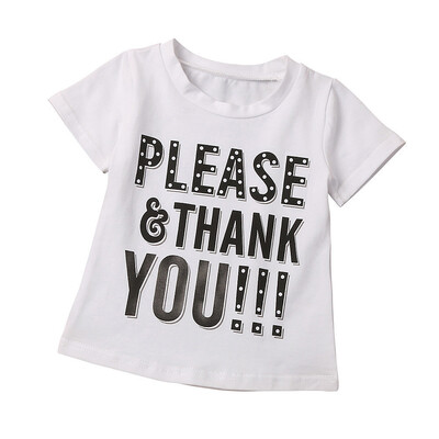 

Newborn Infant Kids Baby Boy Girl Short Sleeve Letter Print T-shirt Clothes