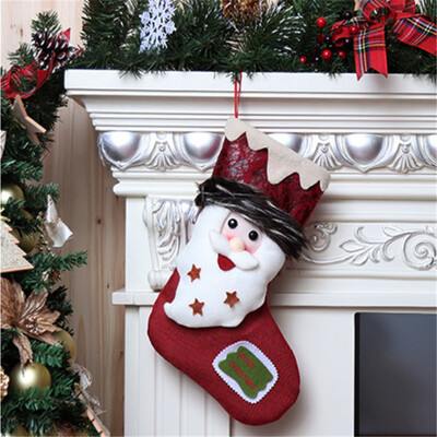 

Tailored Retro Christmas Socks Gift Bag Christmas Candy Bag Stereo Gift Socks