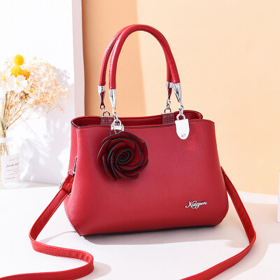 

New temperament casual flower handbags wild basic flower flower shoulder bag shoulder bag mother bag