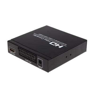 

1080P SCART to HDMI Upscaler Video Audio Converter HDTV For XBox EU Plug