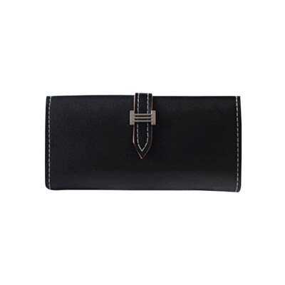 

Womens Solid Color Faux Leather Long Wallet Card Phone Holder Clutch Purse