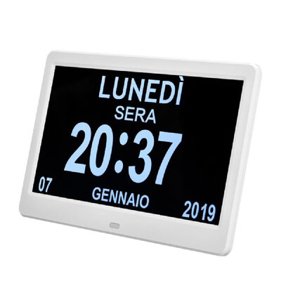

101 Inch High Definition Digital Large Non-Abbreviated Day Clock Date Time Display Table Alarm Clocks