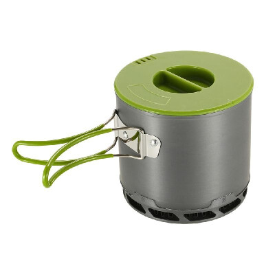 

12L Outdoor Portable Heat Collecting Exchanger Pot Anodized Aluminum Camping Cookware 1-2 People