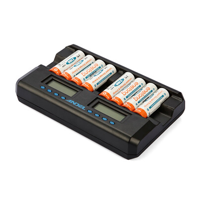 

〖Follure〗Universal 8 Slot Smart AA AAA NIMH Rechargeable Batteries LCD Charger