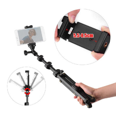 

2-in-1 Phone Tripod Selfie Stick Extendable Height with Wireless Remote Control Compatible with iPhone Android Samsung Huawei Xiao