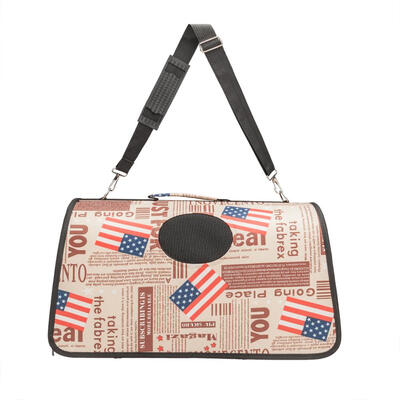 

Portable Brown Flag Pattern Pets Handbag Breathable Pet Dog Cat Carrier