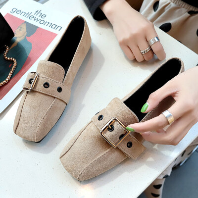 

Womens Shoes Retro-English Style Shoe Flat-soled Shoes Korean Version Baitai Small Leather Shoes Nvchun