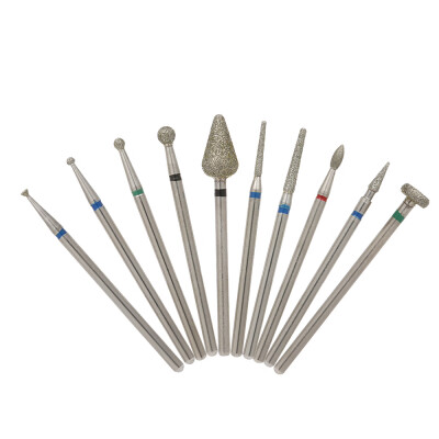 

10pcs Nail Drill Bits Cuticle Cleaner Dust Drill Brush Rotary Polishing File Grinding Heads Manicure Pedicure Tools