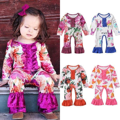 

Newborn Baby Girls Floral Romper Jumpsuit Bodysuit Playsuit Clothes Set