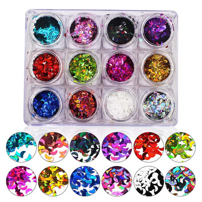 

Gobestart Nail Glitter Sequins Paillette Triangle Pentagram 3D Nail Art Decoration