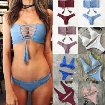 

Women Summer Swimwear Bikini Set Push-up Padded Bra Bathing Suit Swimsuit