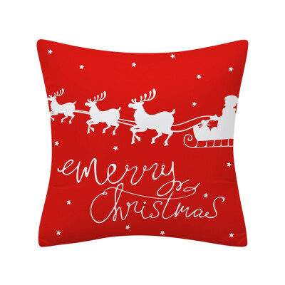 

〖Follure〗Christmas Pillow Case Glitter Polyester Sofa Throw Cushion Cover Home Decor