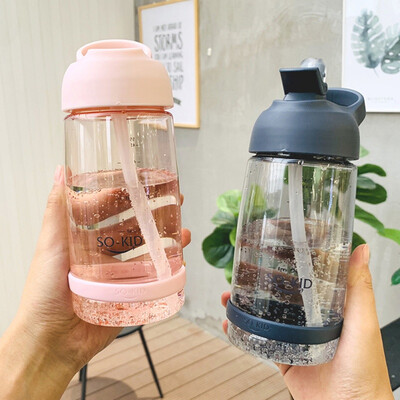 

New Colors Water Cup With Straw Household Simple Straw Cup With Handle Portable Straw Cup Sport Bottle 1000ml