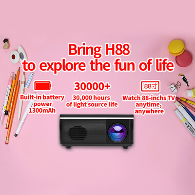 

1080P Mini HD Projector 30 Lumen Portable LED Light USB AV Port For Office Home Theater Outdoor