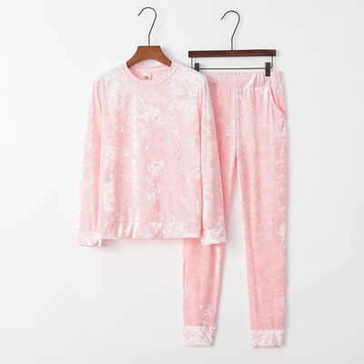 

Toponeto Fashion Women Velvet Set Casual Long Pants Casual Outfit Sportswear Suit