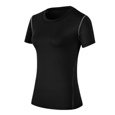 

Womens Fitness Training Short Sleeve Sports Fitness Running Sweat-absorbent&Quick-drying Short Sleeve T-Shirt