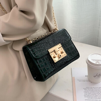 

Retro pouch handbag 2019 new chain bag fashion crocodile pattern shoulder bag wild ins vintage crossbody bag