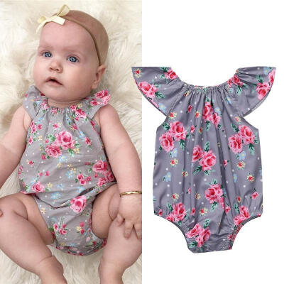 

Infant Baby Girls Floral Romper Bodysuit Jumpsuit Outfits Set Clothes Playsuit