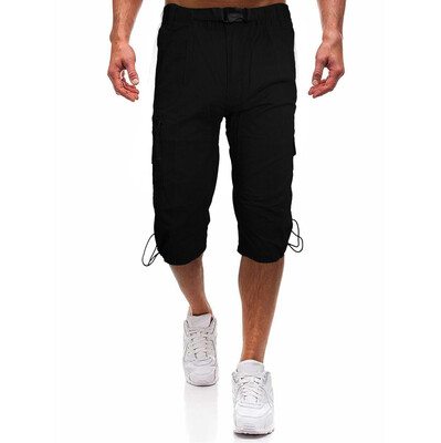 

Tailored Summer Fashion Mid-rise Mens Shorts Loose Casual Multi-pocket Tooling Pants