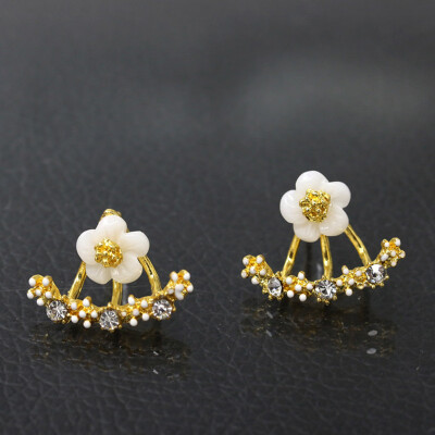 

guangxichuangshengxinfu 1 Pair New Fashion Women Lady Elegant Crystal Rhinestone Ear Stud Earrings